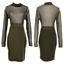 Sexy Women Bodycon Bandage Dress Evening Party Long Sleeve Slim Pencil Dresses J4U66