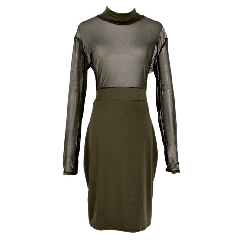 Sexy Women Bodycon Bandage Dress Evening Party Long Sleeve Slim Pencil Dresses J4U66