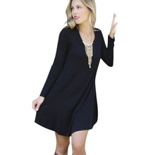 Sexy Women Casual Long Sleeve Party Mini Dress S-XL Solid Dresses Three Colours  J4U66