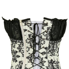 sexy women corset waist cincher print mesh patchwork bowknot lace up zipper back strapless lace tops corset overbust J4U66
