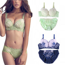 sexy women embroidery lace lingerie push up bra and panty sets brassiere underwear J4U66