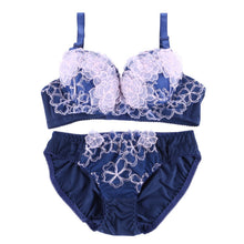Sexy Embroidery lace Lingerie Push Up Bra and Panty Sets Brassiere Underwear J4U66