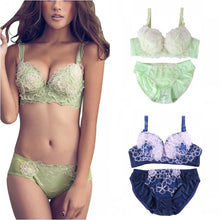 Sexy Embroidery lace Lingerie Push Up Bra and Panty Sets Brassiere Underwear J4U66