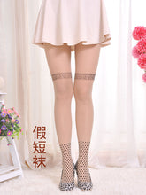 Sexy Women Fashion Japan Angel Animal Mock Knee High Tattoo Tights Pantyhose Pattern Printed Stockings J4U66
