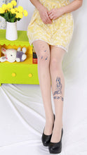 Sexy Women Fashion Japan Angel Animal Mock Knee High Tattoo Tights Pantyhose Pattern Printed Stockings J4U66
