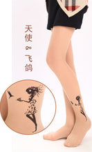 Sexy Women Fashion Japan Angel Animal Mock Knee High Tattoo Tights Pantyhose Pattern Printed Stockings J4U66