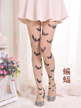 Sexy Women Fashion Japan Angel Animal Mock Knee High Tattoo Tights Pantyhose Pattern Printed Stockings J4U66