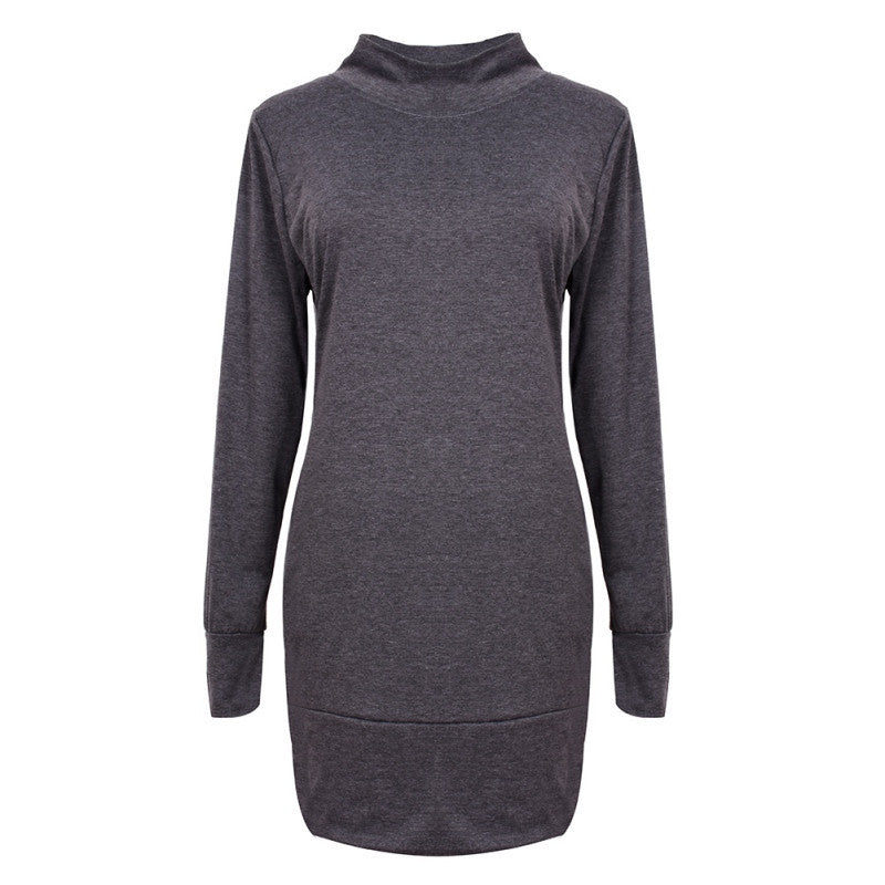 sexy women korean long sleeve knit sweater bodycon slim party club dress J4U66