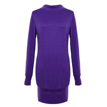 sexy women korean long sleeve knit sweater bodycon slim party club dress J4U66