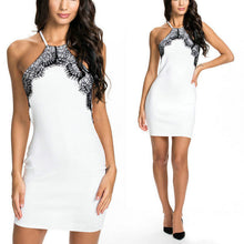 sexy women floral halter ball club party gowns evening short mini dress white J4U66