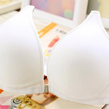 Sexy Women Front Closure Wireless Seamless Bra Racer Back Push Up Solid Bras J4U66