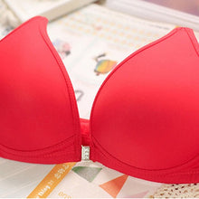 Sexy Women Front Closure Wireless Seamless Bra Racer Back Push Up Solid Bras J4U66