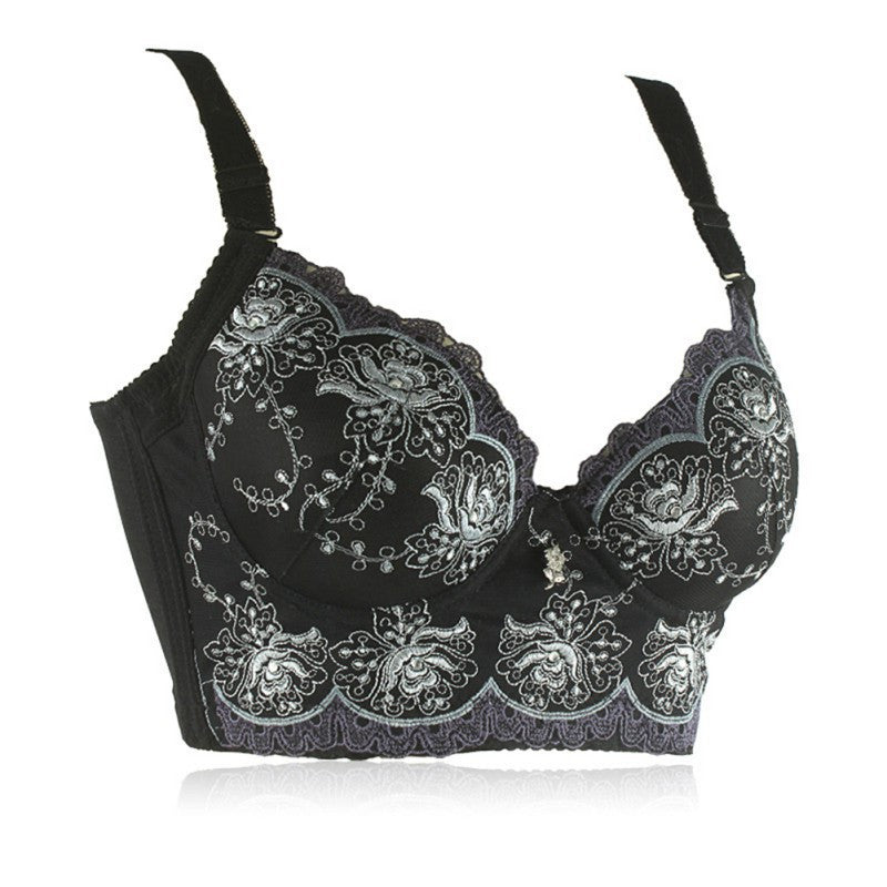Sexy Women Girl Deep U Plunge Push Up Lace Bra Underwire Side Support Bras Lingerie J4U66