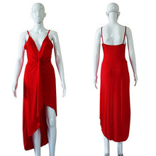 Sexy Women Halter Spaghetti Straps V-neck Dress Sleeveless Backless Dress Maxi Party Dresses J4U66