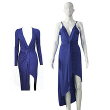 Sexy Women Halter Spaghetti Straps V-neck Dress Sleeveless Backless Dress Maxi Party Dresses J4U66