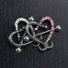 Sexy Women Jewelry Serpentine Heart Cross Shape Body Nipple Rings Bar Barbell Piercing Nipple pircing Ring J4U66