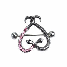 Sexy Women Jewelry Serpentine Heart Cross Shape Body Nipple Rings Bar Barbell Piercing Nipple pircing Ring J4U66