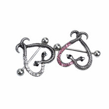 Sexy Women Jewelry Serpentine Heart Cross Shape Body Nipple Rings Bar Barbell Piercing Nipple pircing Ring J4U66