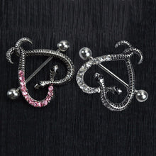 Sexy Women Jewelry Serpentine Heart Cross Shape Body Nipple Rings Bar Barbell Piercing Nipple pircing Ring J4U66