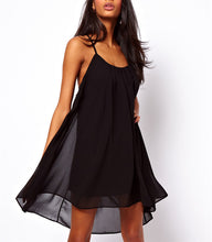 sexy women mini dress backless sling strap back chiffon clubwear dress pink choose J4U66
