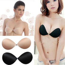 sexy women silicone push up bra self adhesive sticky breast strapless bras J4U66