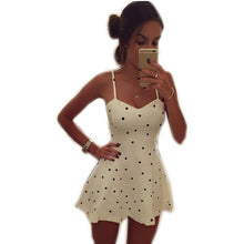 Sexy Women Sleeveless Bodycon Party Polka Dots Casual Cocktail Short Mini Dress Fashion P16 J4U66