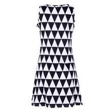 Sexy Women Sleeveless Crew Neck A-Line Party Off-Shoulder Dress J4U66