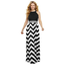 Sexy Striped Long Maxi Dress Ladies Boho Beach Elegant Sundress Dresses LE3 J4U66