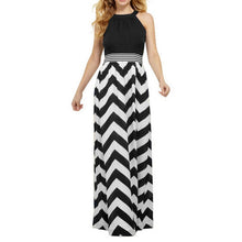 Sexy Striped Long Maxi Dress Ladies Boho Beach Elegant Sundress Dresses LE3 J4U66