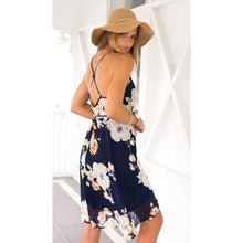 Sexy Women Deep V-Neck BOHO Evening Party Dress Off the Shoulder Beach Casual Dresses Sundress J4U66