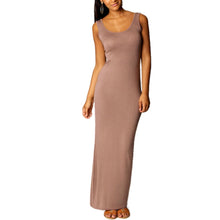 Sexy Women Sleeveless Bodycon Dress Scoop Neck Bandage Party Long Maxi Dresses  J4U66