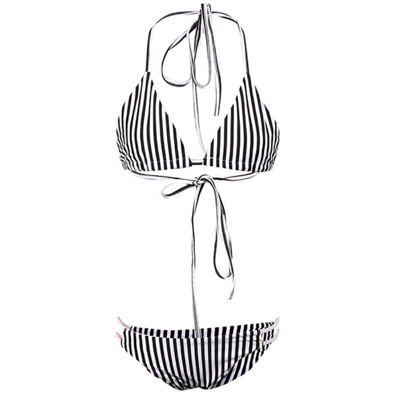 Sexy Women Tankinis Set Retro High Waist Push Up Padded Bandeau Swimsuit Swimwear LE4 J4U66