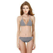 Sexy Women Tankinis Set Retro High Waist Push Up Padded Bandeau Swimsuit Swimwear LE4 J4U66