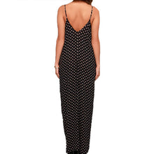 Sexy Women V Neck Polka Dot Beach Long Dress Loose Party Club Maxi Dresses Vestidos J4U66