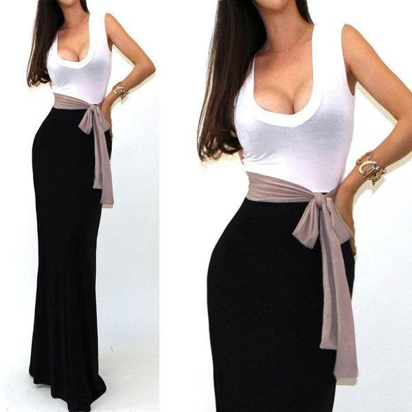 Sexy Women V-neck Maxi Party Long Bodycon Dress Beach Dresses New 4 Colors J4U66