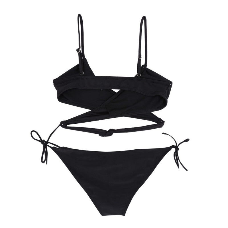 sexy womens bandage set push up padded bra swimsuit bathing swimwear J4U66