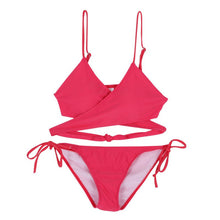 sexy womens bandage set push up padded bra swimsuit bathing swimwear J4U66