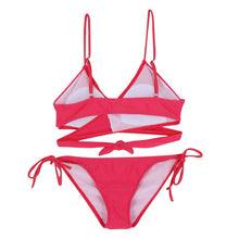 sexy womens bandage set push up padded bra swimsuit bathing swimwear J4U66