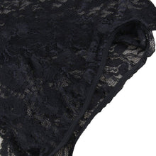 Sexy Women's Black Thin Lace Bra Tops + Panty Underwear Sets Breathable Hollow Out Crop Tops J4U66