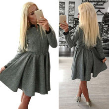 Sexy Women's Body-con Long Sleeve Short Mini Dresses Zipper Pleated Casual Dress PY8 J4U66