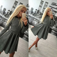 Sexy Women's Body-con Long Sleeve Short Mini Dresses Zipper Pleated Casual Dress PY8 J4U66