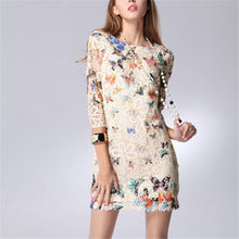 Sexy Women's Crewneck Floral Butterfly Lace Causal Short Mini Party Dress J4U66