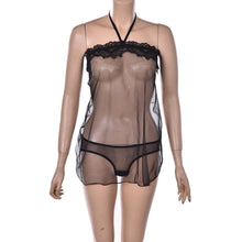 SexyWomen's Lace Lingerie Dress Underwear Transparent Babydoll Sleepwear+G-string J4U66