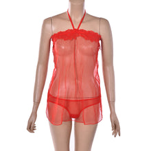 SexyWomen's Lace Lingerie Dress Underwear Transparent Babydoll Sleepwear+G-string J4U66