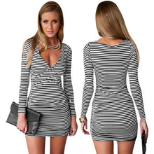 Sexy Women's Long Sleeve Bandage Slim Bodycon Dress Evening Party Mini Dresses J4U66