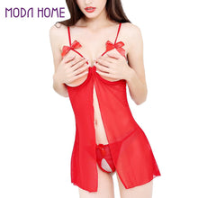 sexy womens sleepwear bare breast see through open bust nightwear g-string lingerie erotic ropa vetement transparent pour femme J4U66