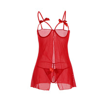 sexy womens sleepwear bare breast see through open bust nightwear g-string lingerie erotic ropa vetement transparent pour femme J4U66