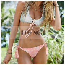 sexy womens swimwear black lace bikini set bandeau push up padded bra swimsuit beachwear hot hf011 J4U66