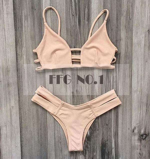sexy womens swimwear black lace bikini set bandeau push up padded bra swimsuit beachwear hot hf011 J4U66