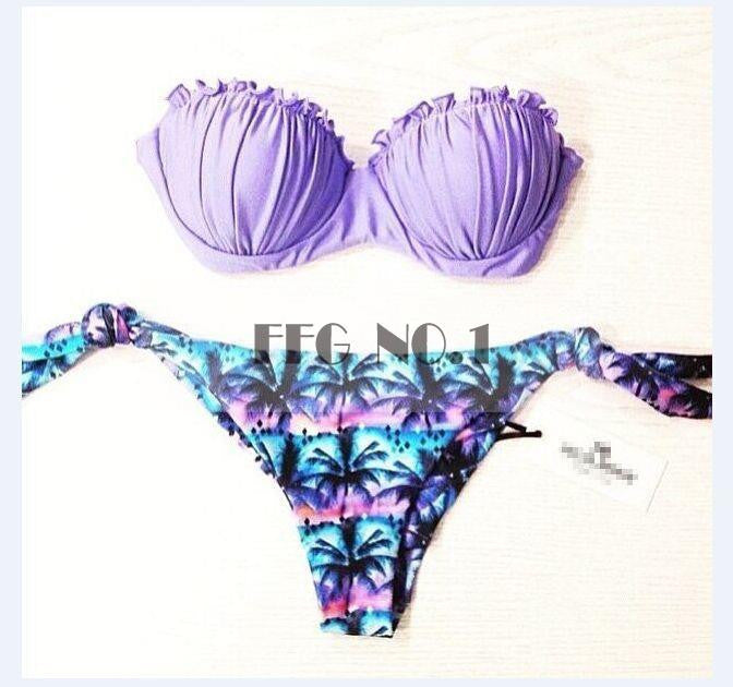 sexy womens bikini set mesh hollow out top swimsuit strap swimwearcut out lady bathingsuit thong bottoms bandage J4U66